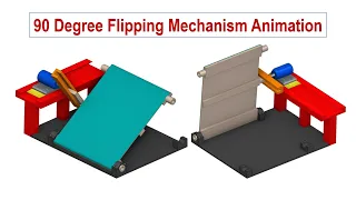 90 Degree Flipping Mechanism | Mechanical Mechanism Animation