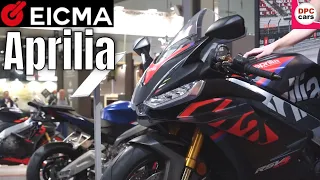 Aprilia Motorcycles on display at EICMA Milan Motorcycle Show 2022