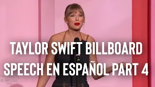 Taylor Swift Billboard mujer de la decada discurso SUBTITULADO EN ESPAÑOL PT.4