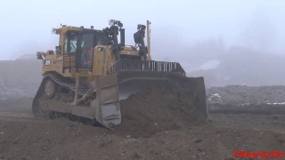 4K| CAT D9T Dozer Pushing Dirt