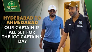 Hyderabad ✈️ Ahmedabad | Our captain is all set for the ICC Captains’ Day ©️ | PCB | MA2A