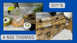 2 Bee Themed DIY’s || Dollar Tree Crafts || Just 2 Crafts