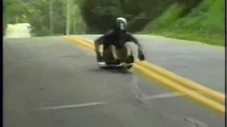 45mph on a Homemade Street Luge!