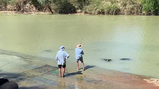 Catching a Barra at Cahills Crossing