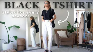 How to Style a Black T-Shirt All Year Round