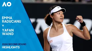 Emma Raducanu v Yafan Wang Highlights | Australian Open 2024 Second Round