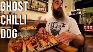 THE UNDEFEATED GHOST CHILLI DOG CHALLENGE | BeardMeatsFood