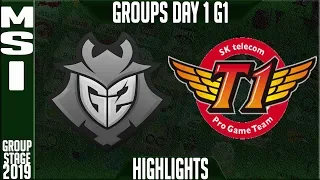 G2 vs SKT Highlights | MSI 2019 Group Stage Day 1 | G2 Esports vs SK Telecom T1