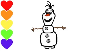 Как рисовать снеговика Олафа / How to draw a snowman Olaf