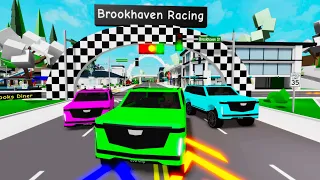 RACING THE NEW CARS IN BROOKHAVEN RP!