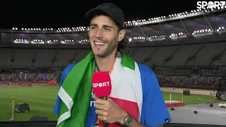 Gianmarco Tamberi after winning Gold at the World Championships