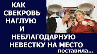 Истории из жизни Как свекровь наглую и неблагодарную невестку на место поставила