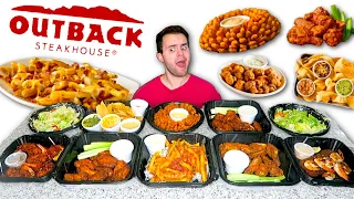 Trying Outback Steakhouse Appetizers FULL MENU! $100 Taste Test!