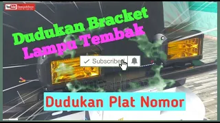 TIDAK PERLU BONGKAR BUMPER, CARA PASANG BRACKET LAMPU TEMBAK OFF ROAD - PLAT NOMOR KENDARAAN