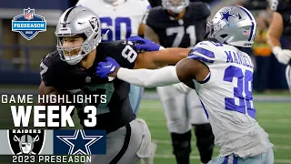 Las Vegas Raiders vs. Dallas Cowboys | 2023 Preseason Week 3 Game Highlights