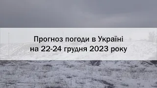 Прогноз погоди в Україні на 22-24 грудня 2023 року