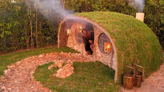 How To Complete Hobbit Dugout House Roof Grass Stone Decor's Wall, Forest Wildlife