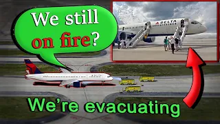 "WE SEE FLAMES COMING OFF" | Delta aircraft on Fire after Tires Blow