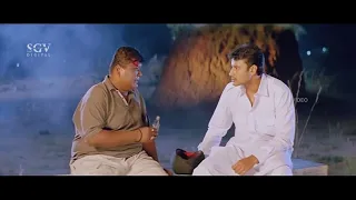 Bullet Prakash Drinks Poison to Save Darshan | Boss Kannada Movie Part-6