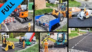 Road construction, RC excavator, Yanmar, Hitachi, Finisher, truck, Loader RC scale models. FULL EDIT