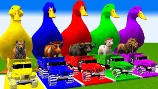 5 Giant Duck, Monkey, Piglet, chicken, bear, lion, cow, Sheep, Transfiguration funny animal 2023