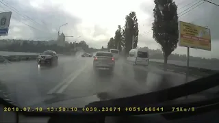 Занос на мокрой дороге