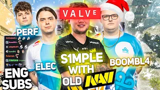 s1mple plays with OLD NAVI (elec, Boombl4, Perf) |+chat (CS2)