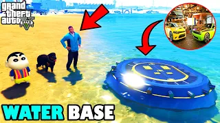 Franklin Found a New SECRET WATER BASE in GTA 5 | SHINCHAN and CHOP