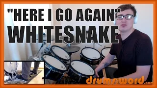 ★ Here I Go Again (Whitesnake) ★ Drum Lesson PREVIEW | How To Play Song (Aynsley Dunbar)