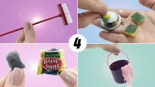 How to Do Cleaning Things for Barbie Dolls - Broom, Bucket and More!