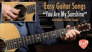 Beginner Guitar Songs - "You Are My Sunshine" - Chord Melody & Strumming Lesson