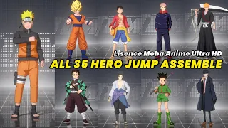 ALL 35 Hero JUMP Assemble Moba Anime Ultra HD Entrance Animation 2024