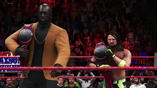 FULL MATCH - AJ Styles & Omos Vs Elias & Jaxson Ryker: Raw Tag Team Title: RAW May 31 2021 WWE2K20