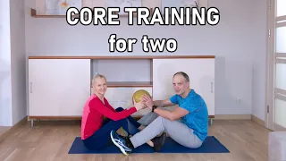 Тренировка пресса в паре (Core training workout for two)