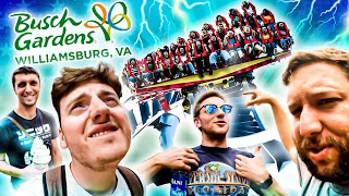 9 Gros Coasters à BUSCH GARDENS WILLIAMSBURG ! (avant un gros orage ...) First Drop in 🇺🇸 Vlog 17