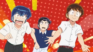 Ataru, Shuutarou and Ryuunosuke chase Asuka around the school!  ^_^  "Urusei Yatsura 2024" - うる星やつら