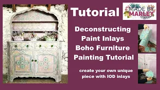 Deconstructing paint inlays boho furniture painting tutorial