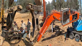 How to Repair a Broken Chassis Of Excavator Machine // Let’s See This Dangerous Way Of Working