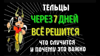 ♉ТЕЛЬЦЫ, ЧЕРЕЗ 7 ДНЕЙ ВСЁ РЕШИТСЯ!