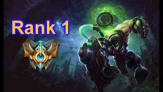 Rank 1 is a Singed main who's a Pro support player