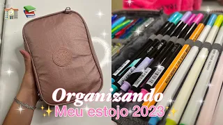 Organizando meu estojo 2023 ✨/ material escolar 2023 🫧 📚