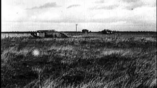 British Mark IV tanks in operation at Langres, France during World War I. HD Stock Footage