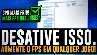 COMO OTIMIZAR O PC E AUMENTAR O FPS NOS JOGOS ? DESATIVE O TURBO BOOST DIMINUIR TEMPERATURA DO CPU!