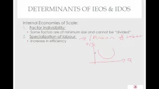 Theory of Cost - Internal Economies of Scale