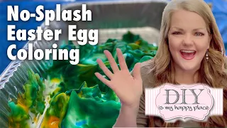 How to color Easter Eggs without the mess! 💛  💚  🥚 🥚  🧡  💜