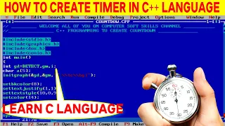 DIGITAL TIMER MAKE USING C LANGUAGE | HOW MAKE COUNTDOWN IN C++ PROGRAMMING | C PROGRAMMING
