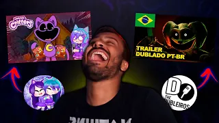 REACT DUBLADO E MUITA RISADA!! React Poppy Playtime Captulo 3 DUBLADO e Smilling Critters da Zueira