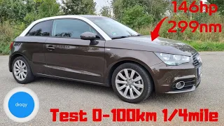 Audi A1 | 1.6tdi stage1 146hp 299nm | Dragy test |