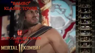 MK11 - Rambo Klassic Tower Gameplay + Ending!!!