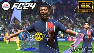 FC24 PS5 - PSG vs Borussia Dortmund | Semifinal UEFA Champions League 2024 [4K HDR]